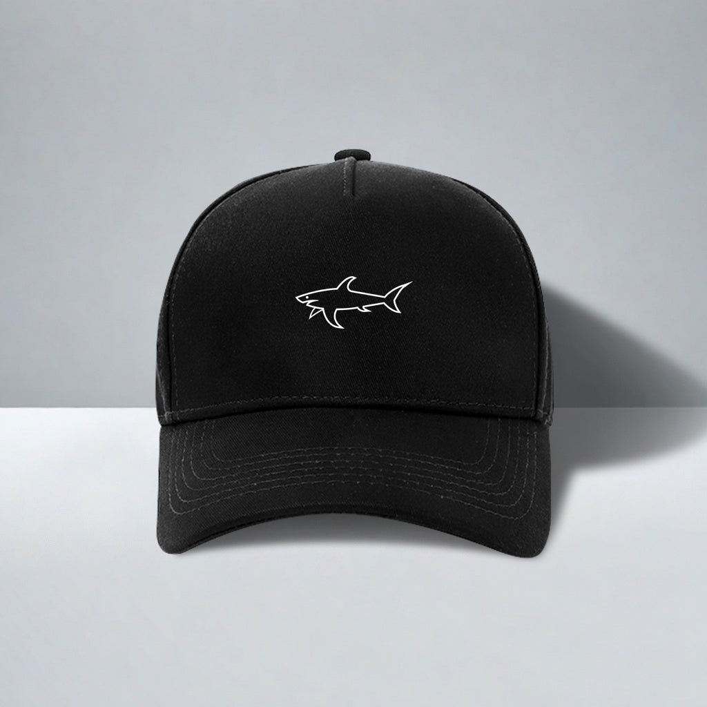 Classic Shark Baseball Cap - Adjustable Dad Hat in black for men & women, perfect for casual golf and attire.