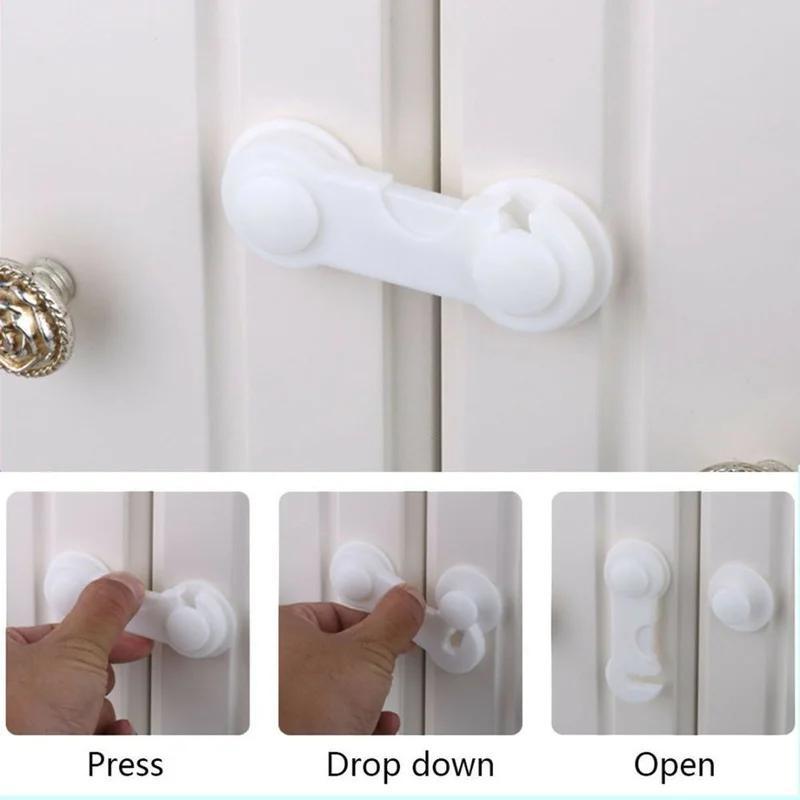 2-4 pieces of Child Safety Protector Set with Multi-functional Child Safety Locks for Cupboards, Cabinets, and Drawers