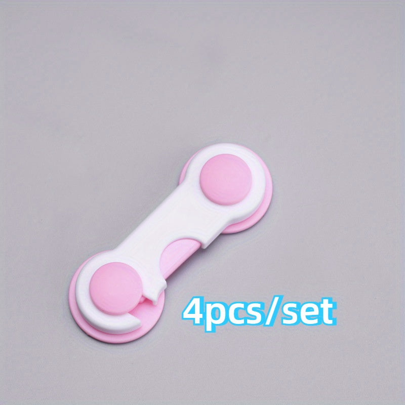 2-4 pieces of Child Safety Protector Set with Multi-functional Child Safety Locks for Cupboards, Cabinets, and Drawers