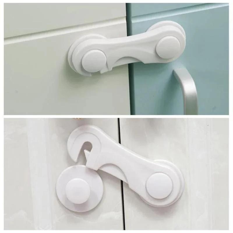 2-4 pieces of Child Safety Protector Set with Multi-functional Child Safety Locks for Cupboards, Cabinets, and Drawers