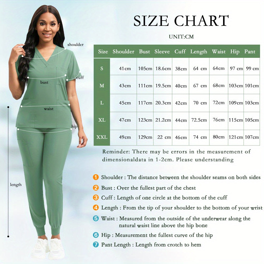 High-quality women's polyester scrubs with patch pocket for nurse uniform, ideal for beauty spa or veterinary dentistry. Professional nurse apparel and accessories for work.