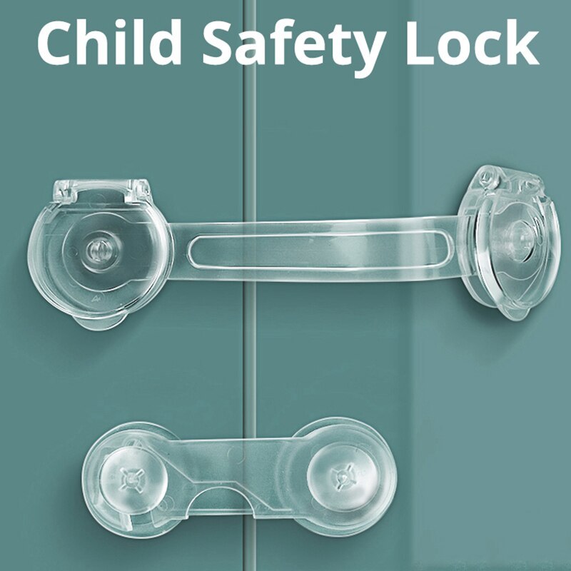 Set of 3 Youngsters Safety Locks - Clear, Gentle Cabinet & Drawer Straps for Child Safety