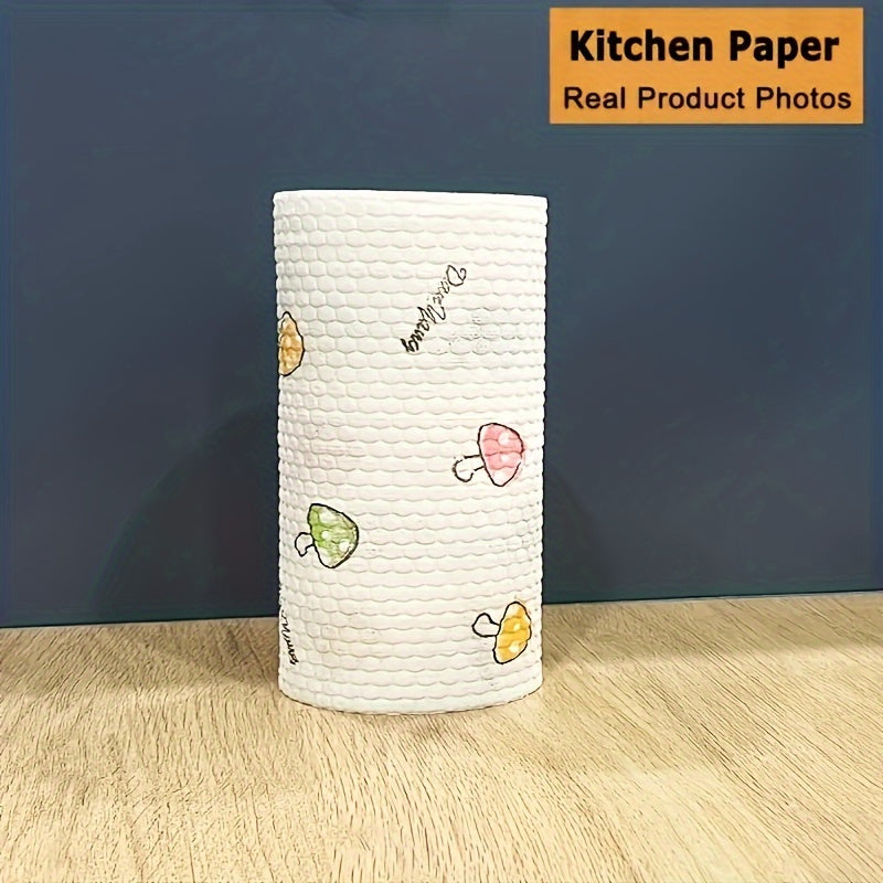 1 roll contains 100 sheets of lazy cloth disposable kitchen paper towels. They are washable dry and wet towels, rags, oil-free cloths, oil removal towels, household cleaning cloths, drying cloths, and cleaning supplies. Get a random style selection of