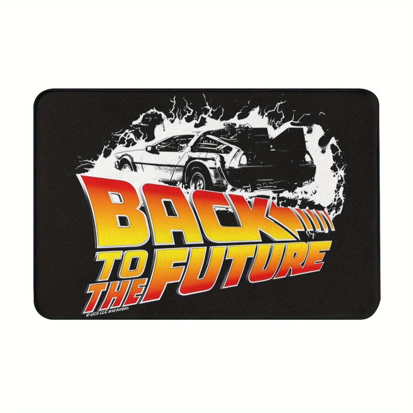 Get your hands on the Back to the Future Delorean Non-Slip Doormat! This machine washable polyester rectangle mat is lightweight and perfect for your bathroom or living room. Made by machine, this welcome rug is a great addition to your home decor -