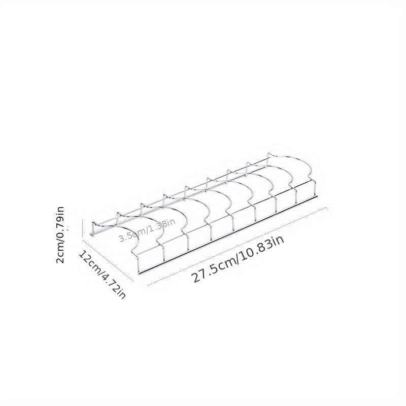 Modern Stainless Steel Kitchen Dish Rack Organizer with Casual Style Plate Drainer Stand and Cooking Pan Cover Holder - No Electricity Required, Wood-Free Storage Accessory for your Kitchen.