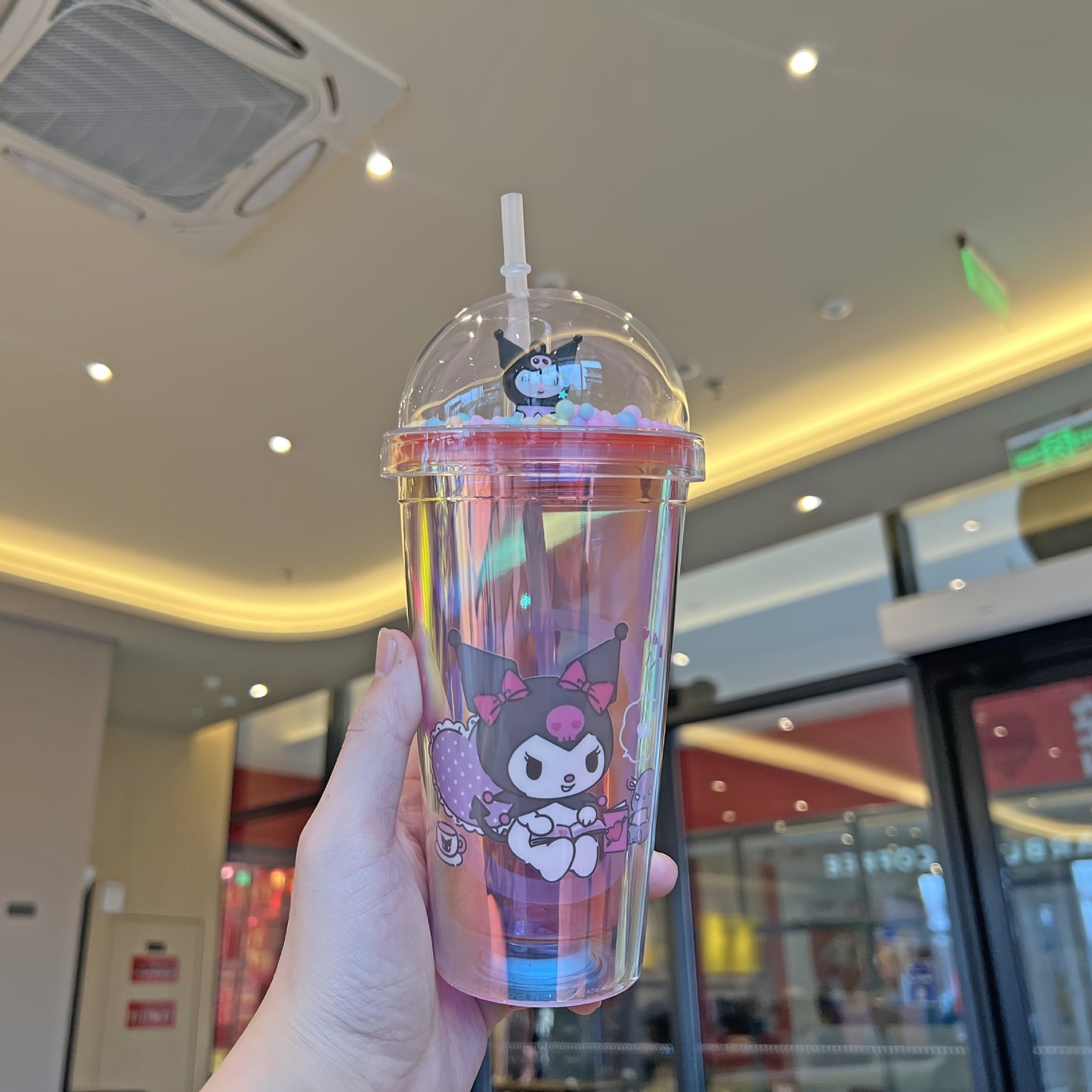 1pc Laser Sanrio Water Cup, Cute Fairy Tumbler with Straw - Bpa-Free, Lightweight Insulated Bottle for Sports & Outdoors.