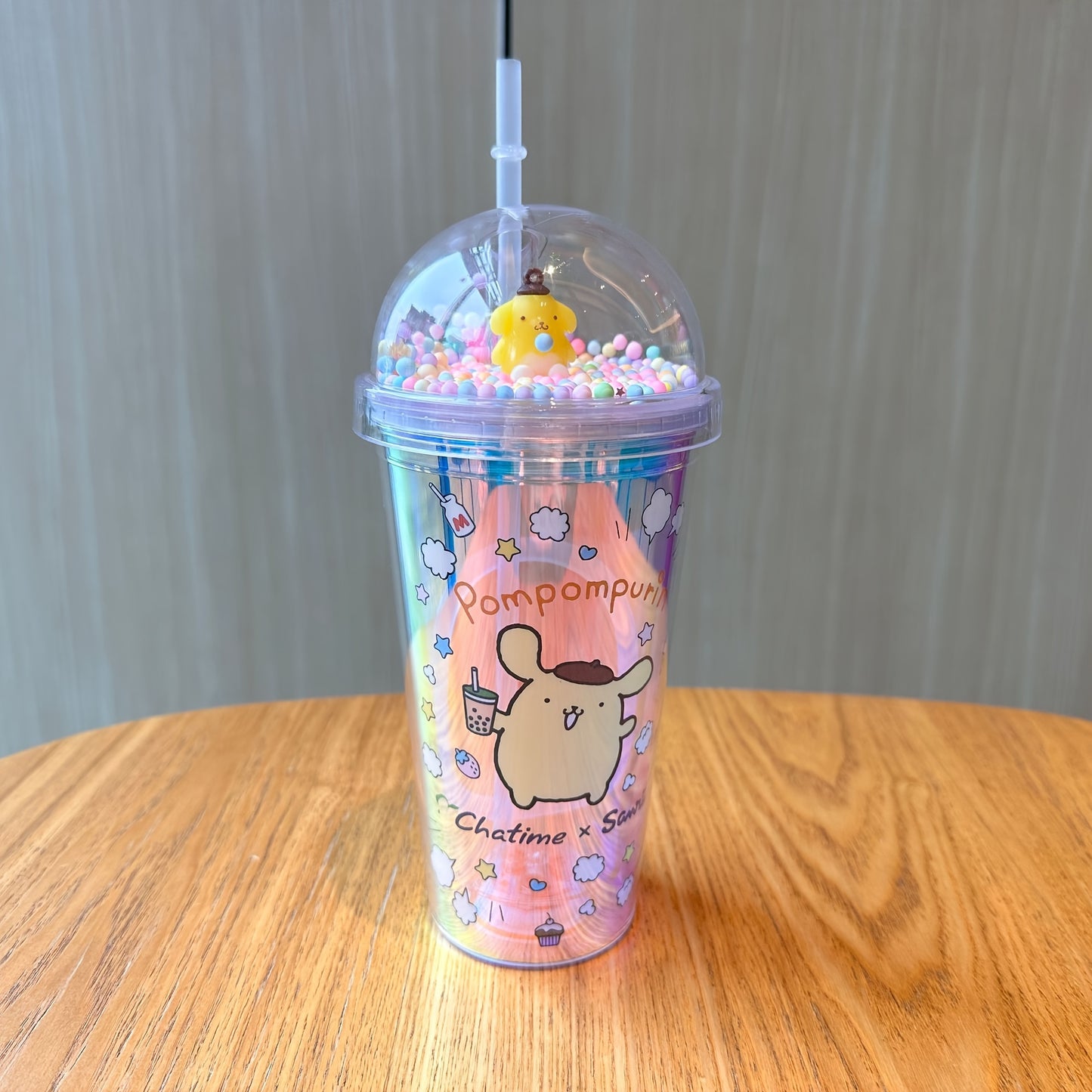 1pc Laser Sanrio Water Cup, Cute Fairy Tumbler with Straw - Bpa-Free, Lightweight Insulated Bottle for Sports & Outdoors.