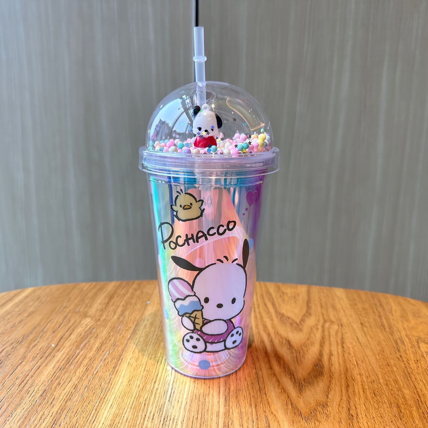 1pc Laser Sanrio Water Cup, Cute Fairy Tumbler with Straw - Bpa-Free, Lightweight Insulated Bottle for Sports & Outdoors.