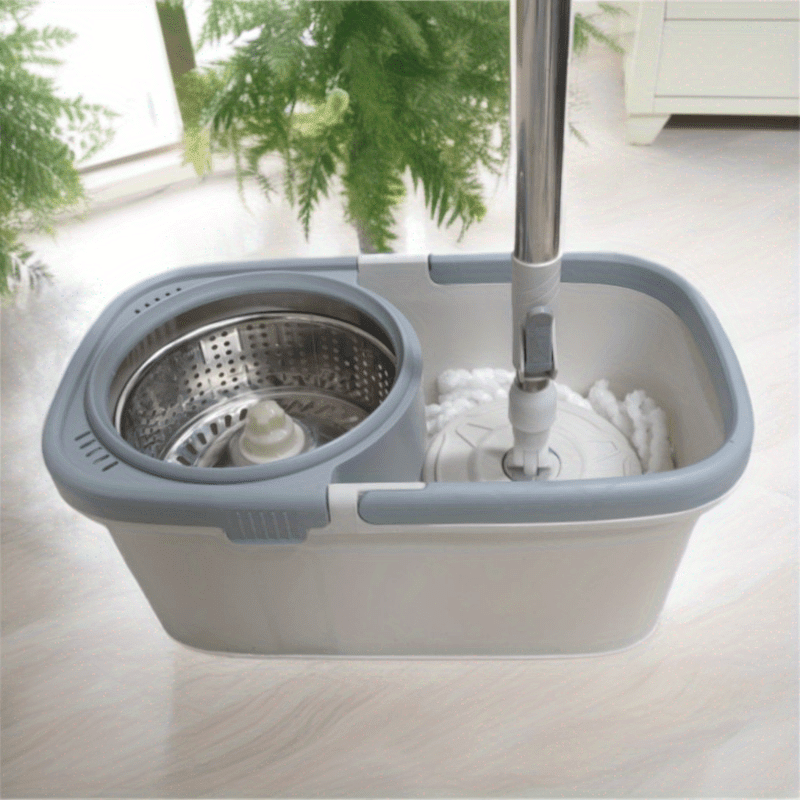 Get the ultimate cleaning convenience with our Dual-Drive Rotating Mop and Bucket Set. This versatile set is perfect for use in the living room, bedroom, outdoor areas, bathroom, and even the toilet. The high-efficiency absorbent/dust floor cleaning