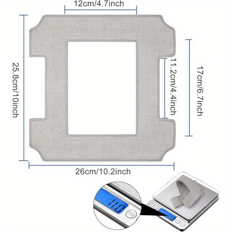 Suitable for use with ECOVACS Winbot W1/W1 Pro Window Cleaning Robot, includes reusable microfiber mop cloth spare parts.