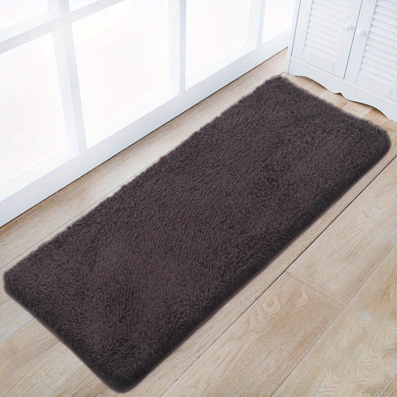 Luxurious Plush Bathroom Bath Mat: This soft and beautiful mat is designed for maximum comfort and absorption, with a non-slip thickened tri-layer material. It is washable and perfect for adding a touch of elegance to your bathroom décor. Also suitable