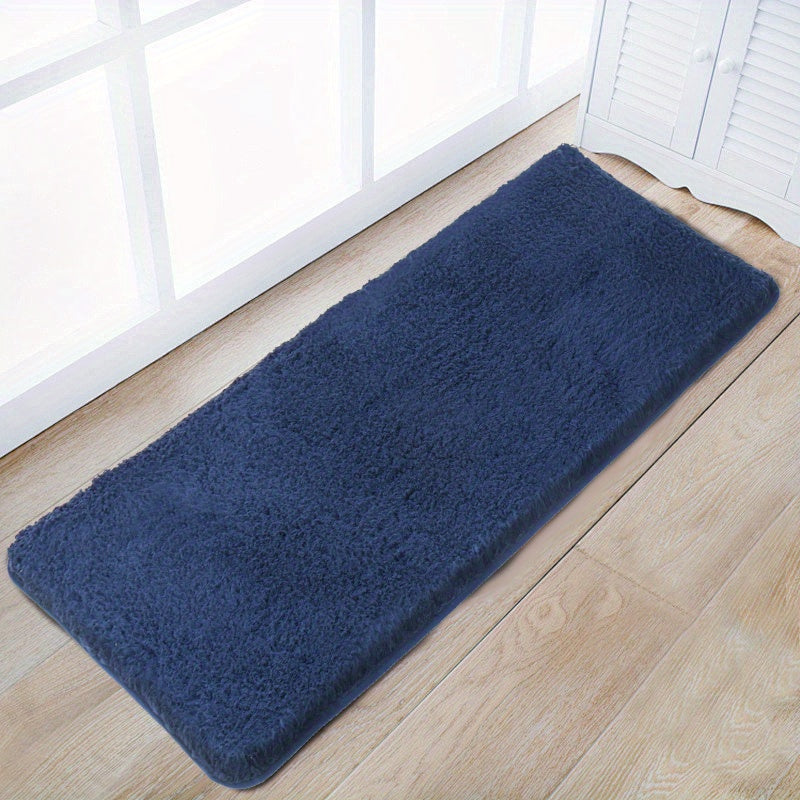 Luxurious Plush Bathroom Bath Mat: This soft and beautiful mat is designed for maximum comfort and absorption, with a non-slip thickened tri-layer material. It is washable and perfect for adding a touch of elegance to your bathroom décor. Also suitable