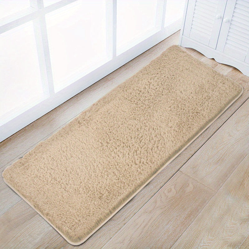 Luxurious Plush Bathroom Bath Mat: This soft and beautiful mat is designed for maximum comfort and absorption, with a non-slip thickened tri-layer material. It is washable and perfect for adding a touch of elegance to your bathroom décor. Also suitable