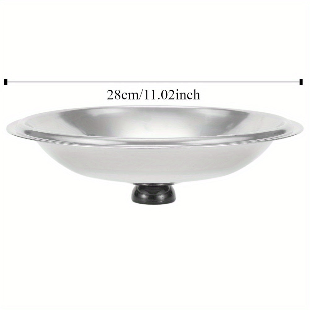 Stainless Steel Pot Lid with Glass Window - Fits Universally on Woks and Pots, Features Knob & Steam Vent, Ideal Kitchen Accessory Replacement