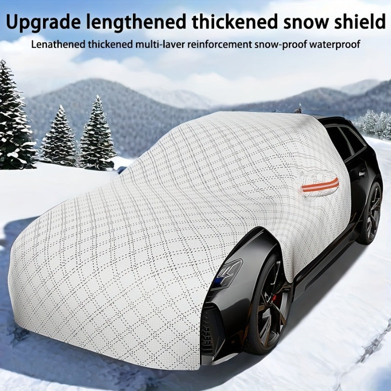 Durable nylon windshield cover for all seasons.