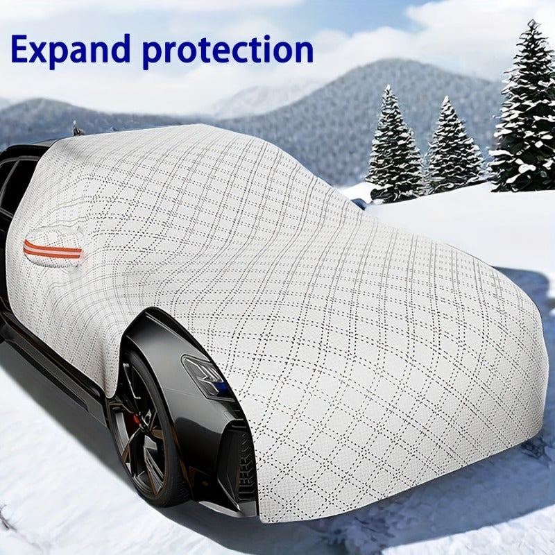 Durable nylon windshield cover for all seasons.