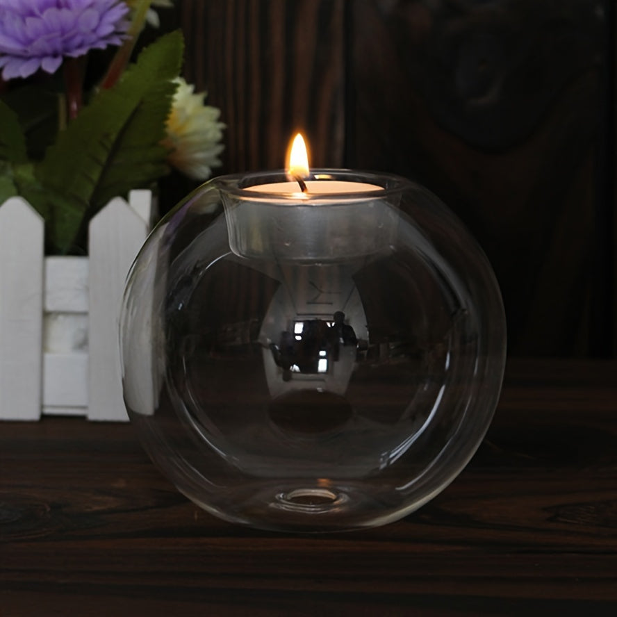 Multi-purpose Elegant Glass Tealight Candle Holder - Perfect for Holidays, Events, and Home Decor - Creates Romantic Ambiance