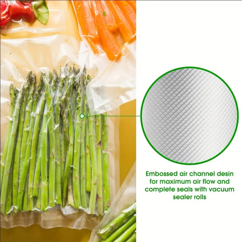 Preserve freshness and extend shelf life in the home kitchen with a roll of Food Vacuum Bags for Vacuum Sealer Machine. Ideal for preserving food and kitchen supplies.