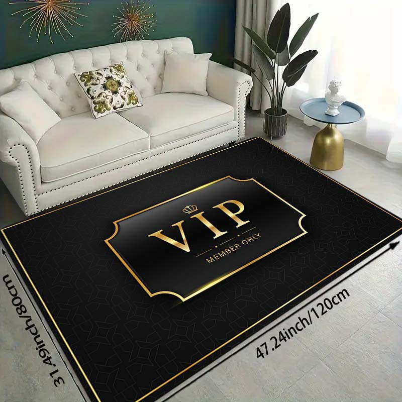 Durable VIP Pattern Thick Kitchen Mat - Features Non-Slip, Stain-Resistant & Machine Washable Qualities for Use in Living Room, Porch, Balcony - Versatile Home Decor Piece, Floor Mat that is Wear-Resistant and Anti-Fouling