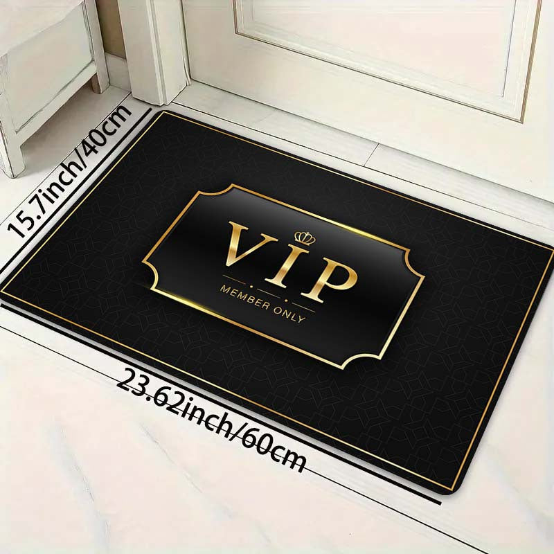 Durable VIP Pattern Thick Kitchen Mat - Features Non-Slip, Stain-Resistant & Machine Washable Qualities for Use in Living Room, Porch, Balcony - Versatile Home Decor Piece, Floor Mat that is Wear-Resistant and Anti-Fouling