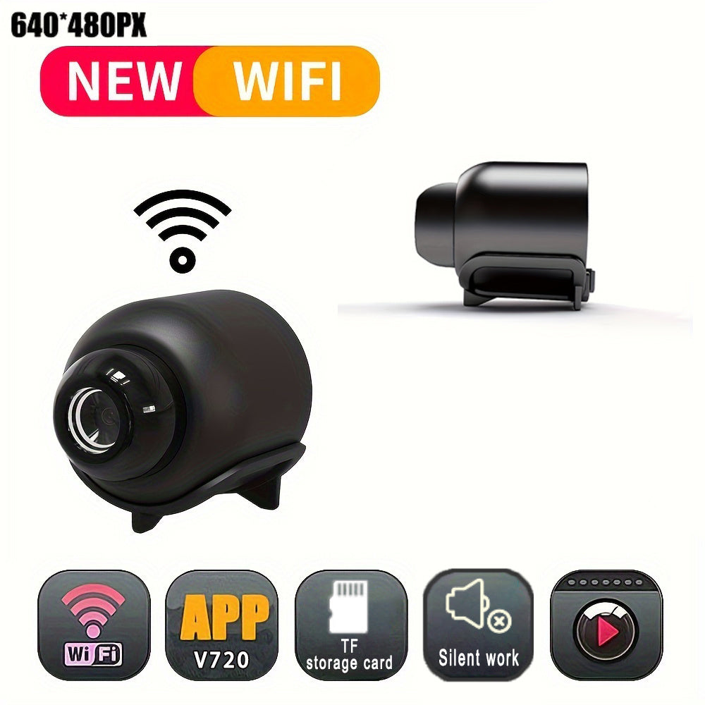 Teruhal Mini Camera with HD video, remote monitoring, smart home security, USB powered, Wi-Fi connectivity, app control, and local storage up to 64G. No battery included. Not waterproof.