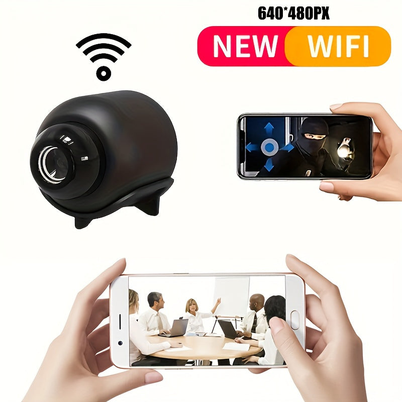 Teruhal Mini Camera with HD video, remote monitoring, smart home security, USB powered, Wi-Fi connectivity, app control, and local storage up to 64G. No battery included. Not waterproof.