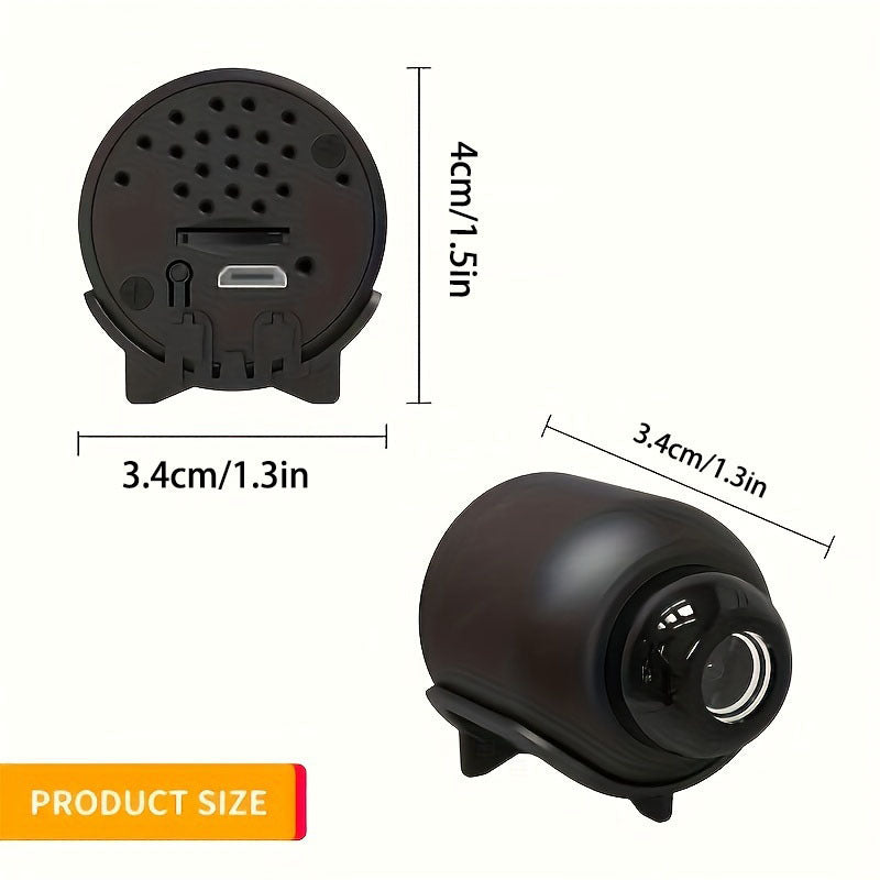 Teruhal Mini Camera with HD video, remote monitoring, smart home security, USB powered, Wi-Fi connectivity, app control, and local storage up to 64G. No battery included. Not waterproof.