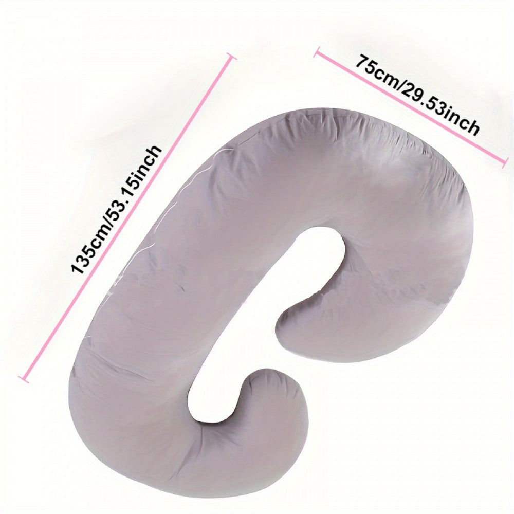 Keep cool and cozy with our Ultra-Soft C-Shaped Maternity Pillow, featuring a cooling Crystal Velvet cover that is detachable and washable. This pillow provides full body support for a comfortable sleep during pregnancy, making it the perfect gift for