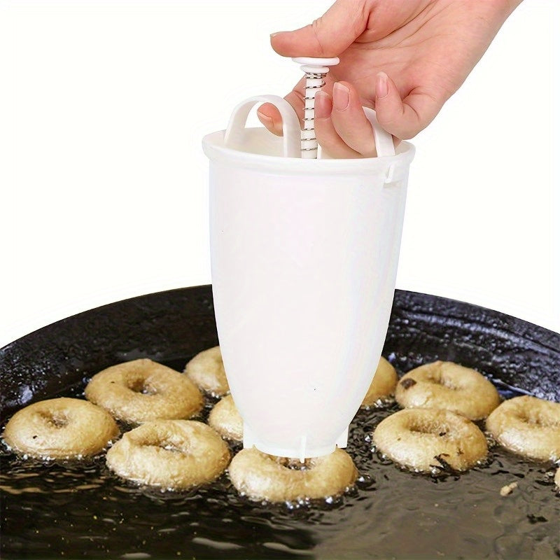 Portable donut maker requires no electricity.