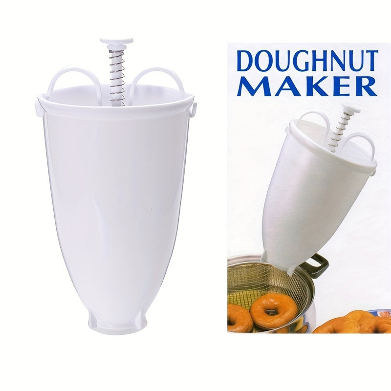 Portable donut maker requires no electricity.