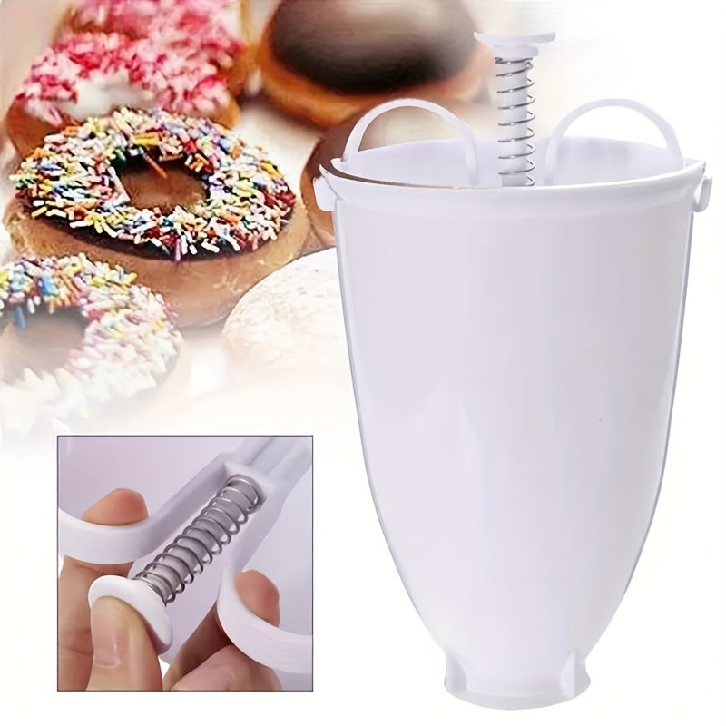 Portable donut maker requires no electricity.