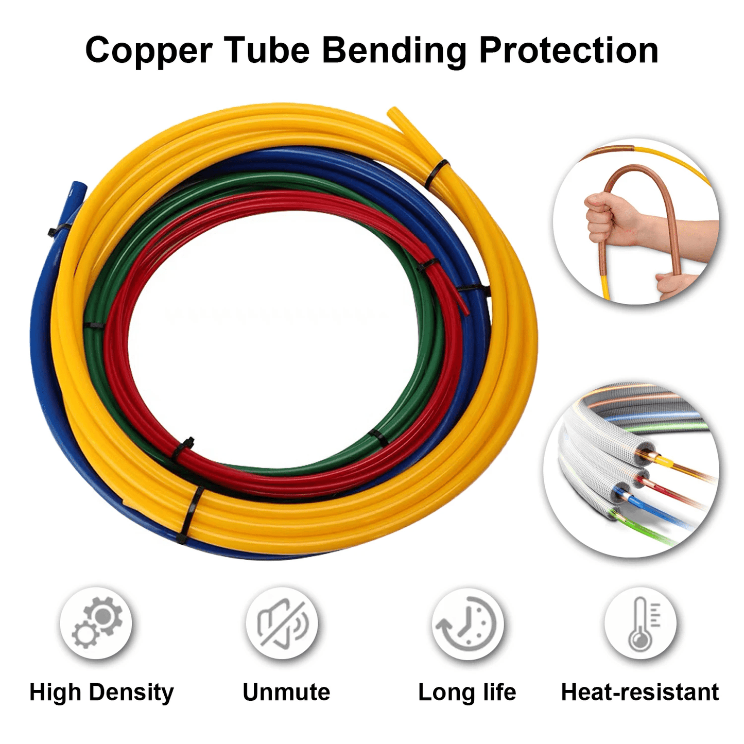 Защитите свои медные трубы с помощью 1шт Air Copper Pipe Protector CT-205. Этот инструмент оснащен инструментом для гибки пластиковых труб PE и обеспечивает 4м защиты от деформации для ваших медных труб. Попрощайтесь с любыми проблемами деформации с этим