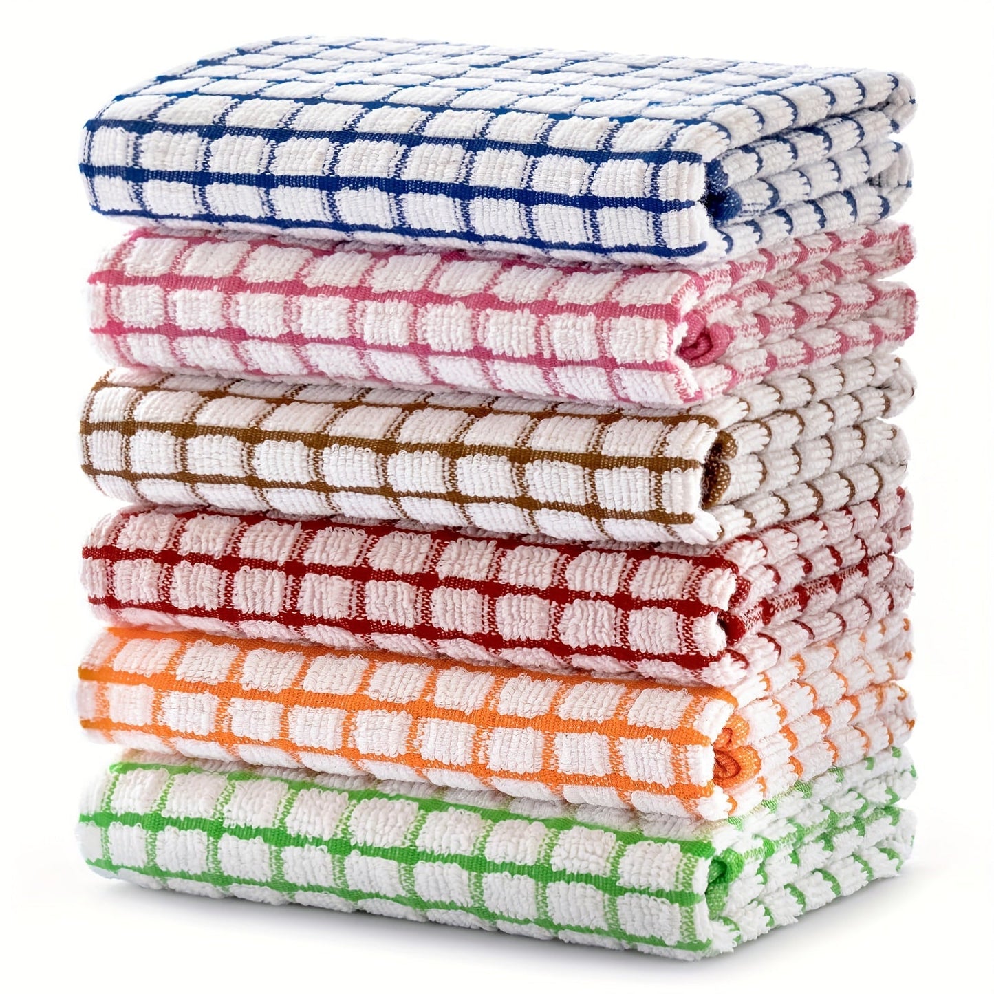 One pack of durable and soft reusable kitchen towels in vibrant space-themed colors. These super absorbent microfiber cleaning cloths are hand wash only and have a knit weave design. The rectangular cotton dishcloth set comes in a pack of one.