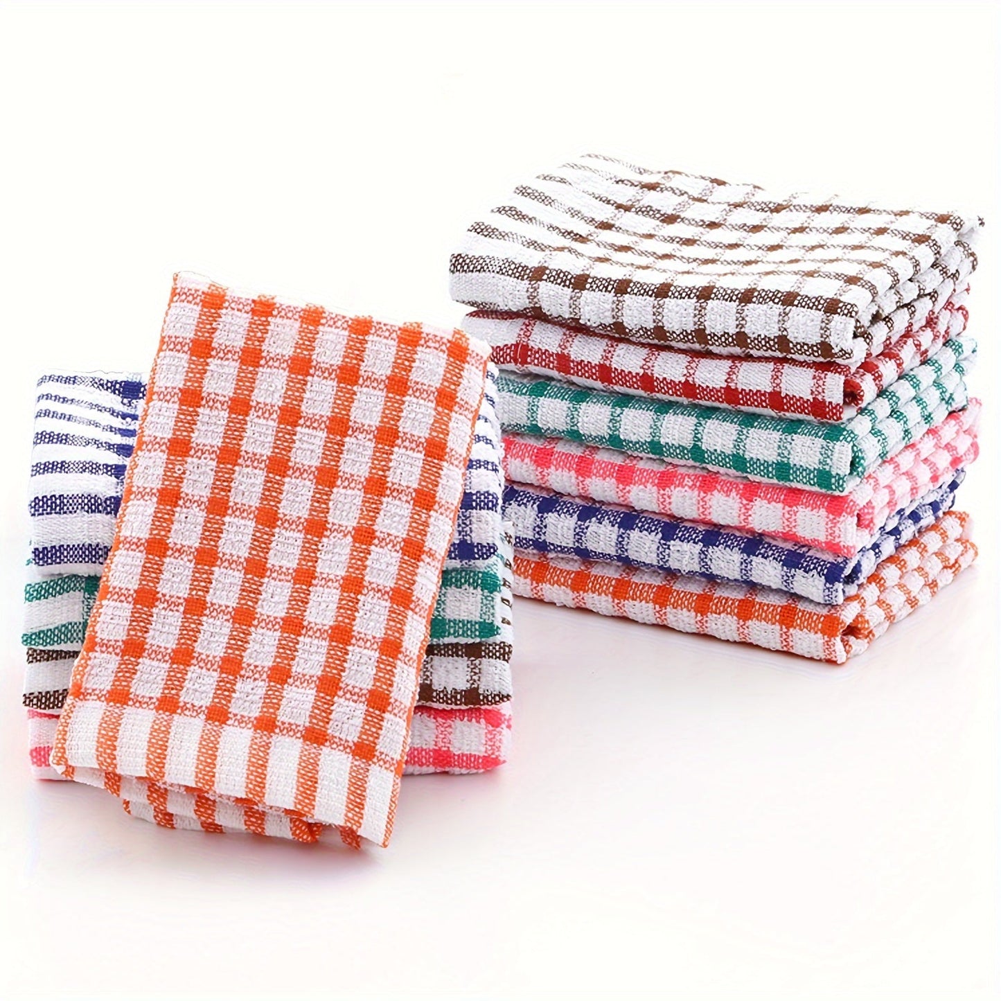 One pack of durable and soft reusable kitchen towels in vibrant space-themed colors. These super absorbent microfiber cleaning cloths are hand wash only and have a knit weave design. The rectangular cotton dishcloth set comes in a pack of one.