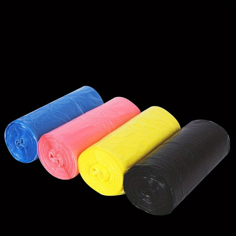 Household Garbage Bags: 3 or 7 Pieces, Disposable, Rollable, Colorful, Flat Pouches in Random Colors