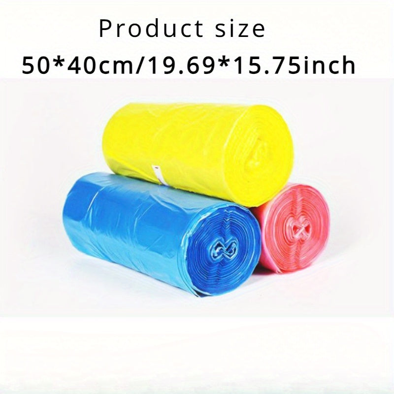 Household Garbage Bags: 3 or 7 Pieces, Disposable, Rollable, Colorful, Flat Pouches in Random Colors