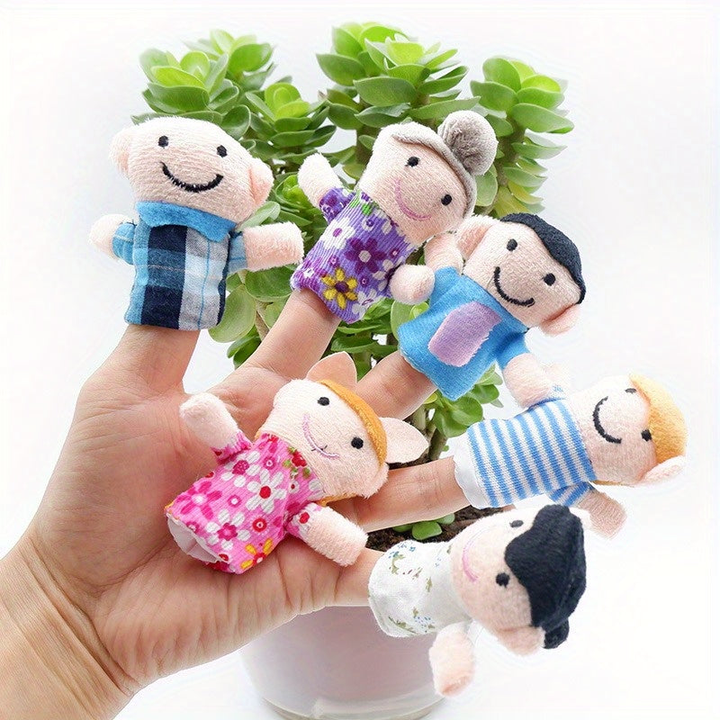 Plush toy set of cartoon animal family for imaginative play and learning for kids.