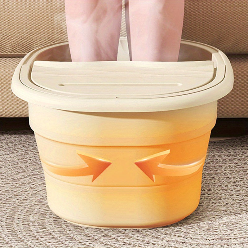 Portable foot soak tub with massage and easy-carry design for home spa experience.