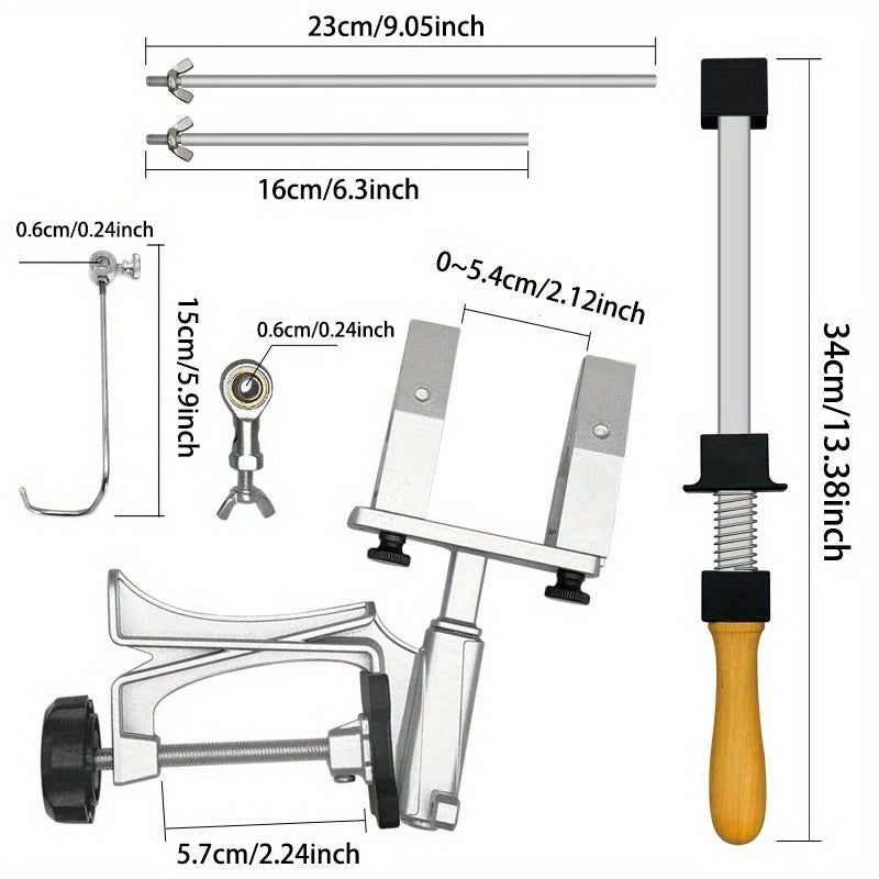 Professional Kitchen Knife Sharpener System by RUIXIN: Compatible with Angle Grinder, Includes ABS Case and Diamond Sharpening Stone