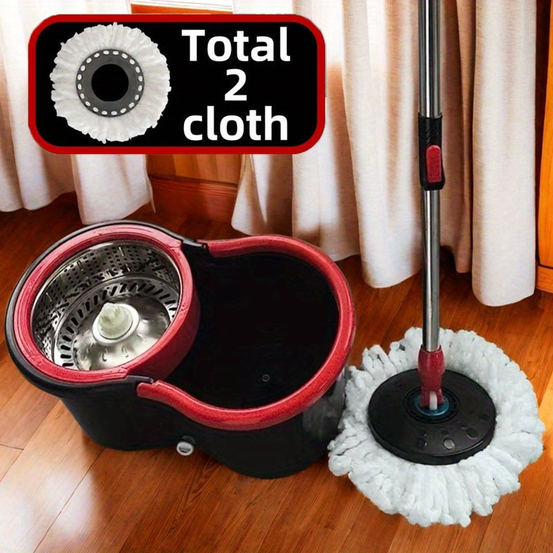 Get ready to tackle any mess with the 1pc Commercial Grade Dual-Use Wet/Dry Rotary Swob Set with Wheels. This easy-to-use floor mop is perfect for cleaning in the bedroom, bathroom, living room, or even outdoors. The set includes a dual drive barrel for