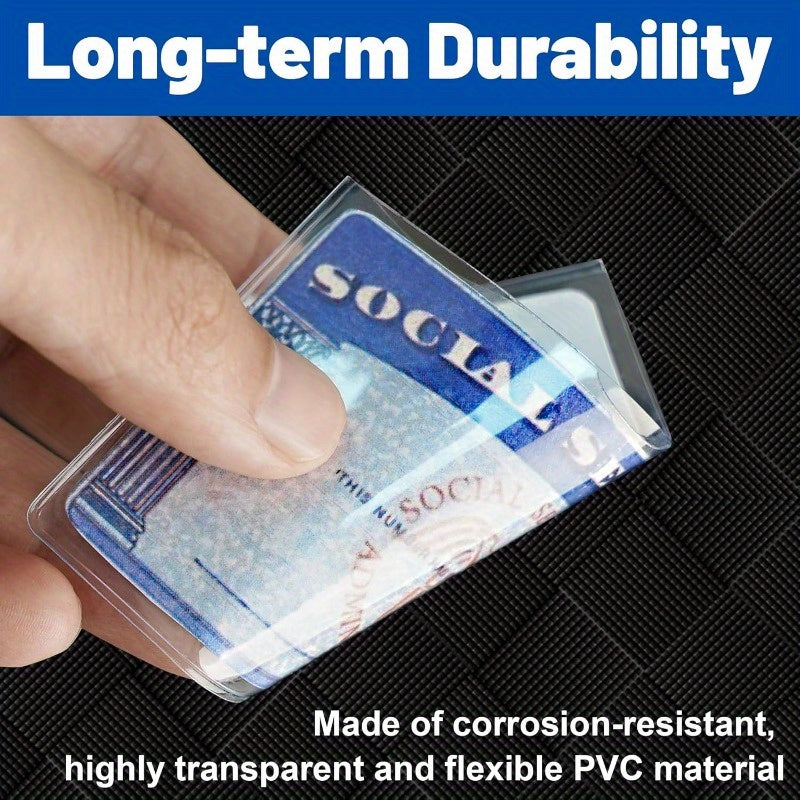 Protect your important cards with these 6 durable PVC sleeves - 24 mil thick, waterproof, and flexible. Easily insert and remove your cards with our design made for SSN & Medicare cards. Hand washable for convenience. Keep your Social Security card safe