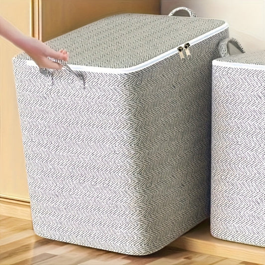 Large Waterproof Storage Box with Lid - Made of Durable Non-Woven Fabric - Ideal for Clothes, Blankets - Can be Hand Washed - Features a Mixed Pattern - Easily Foldable - Perfect for Organizing in Your Home, Kitchen, Wardrobe, or Underwear Collection