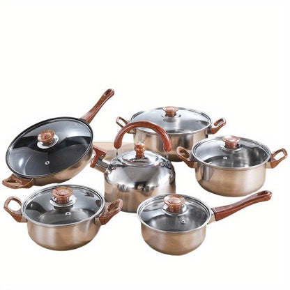 The Versatile Stainless Steel Cookware Set - Ideal for Home Kitchens and Entertaining at Dinner Parties