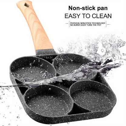 A multi-purpose frying pan that is non-stick and perfect for cooking eggs, pancakes, and steaks. Comes with a stylish wooden handle.