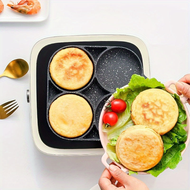 A multi-purpose frying pan that is non-stick and perfect for cooking eggs, pancakes, and steaks. Comes with a stylish wooden handle.