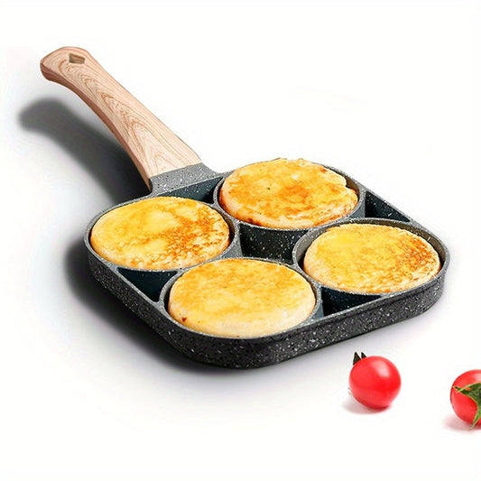 A multi-purpose frying pan that is non-stick and perfect for cooking eggs, pancakes, and steaks. Comes with a stylish wooden handle.