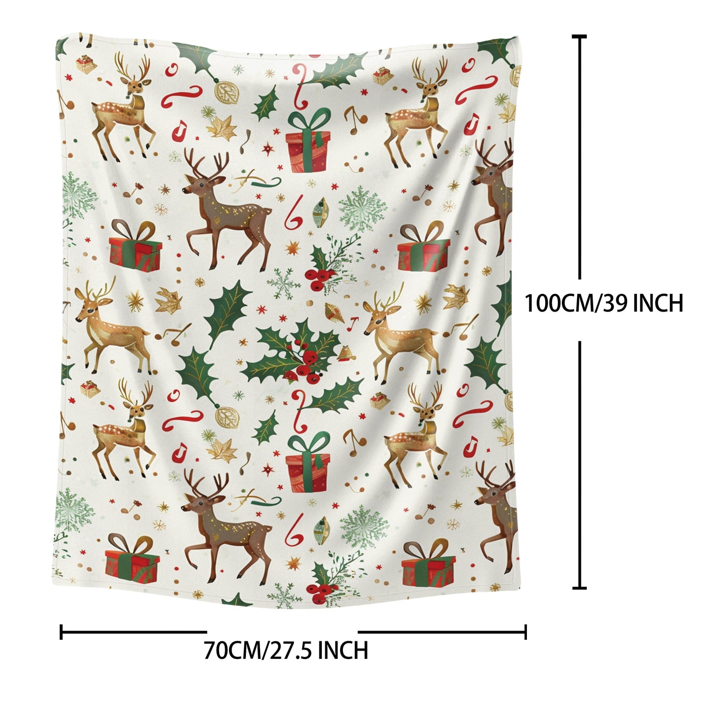 Cozy up this Christmas with our 1PC Reindeer Flannel Throw Blanket. Made of soft and lightweight knitted polyester, this all-season blanket is perfect for adding warmth to your bed, sofa, office, camping trips, or travels. Featuring a contemporary