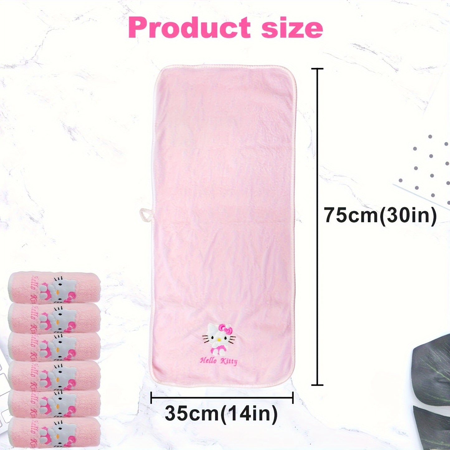 Sanrio Hello Kitty Super Soft Hammom Sochi - Sanrio tomonidan ishlab chiqarilgan, erkaklar va ayollar uchun mos, oilaviy hammom aksessuari uchun ideal