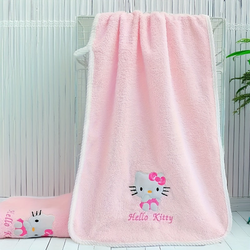 Sanrio Hello Kitty Super Soft Hammom Sochi - Sanrio tomonidan ishlab chiqarilgan, erkaklar va ayollar uchun mos, oilaviy hammom aksessuari uchun ideal