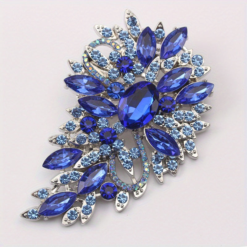 Retro-Inspired Rhinestone Brooch Pin for Women and Girls - Stylish Beach Accessory, Ideal Holiday Gift, Perfect for Winter and Autumn Seasons